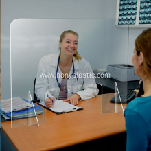 Clear countertop protective acrylic sneeze guard